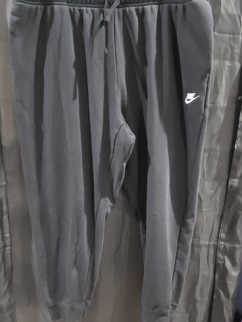 Nike Black Track Joggers with White Swoosh - Picture 2 of 6